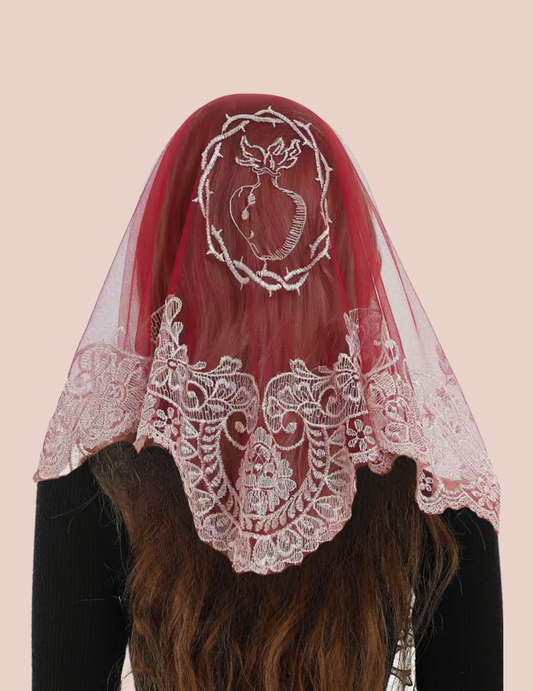 "Sacre Coeur" Mantilla Veil