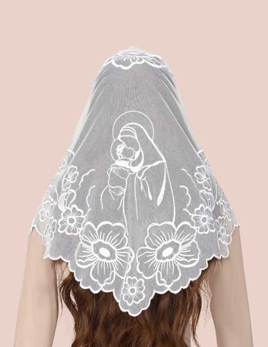 "Mater Dei" Mantilla Veil