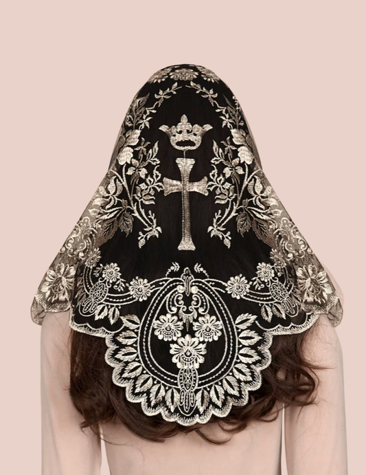 "Christus Rex" Mantilla Veil