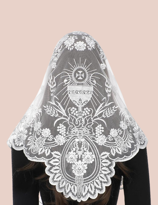 "Agnus Dei" Mantilla Veil