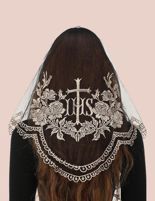 "IHS" Mantilla Veil