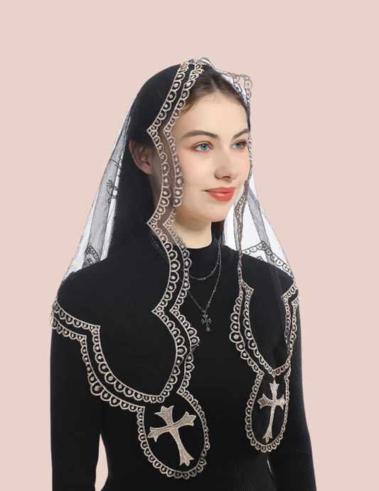 "IHS" Mantilla Veil