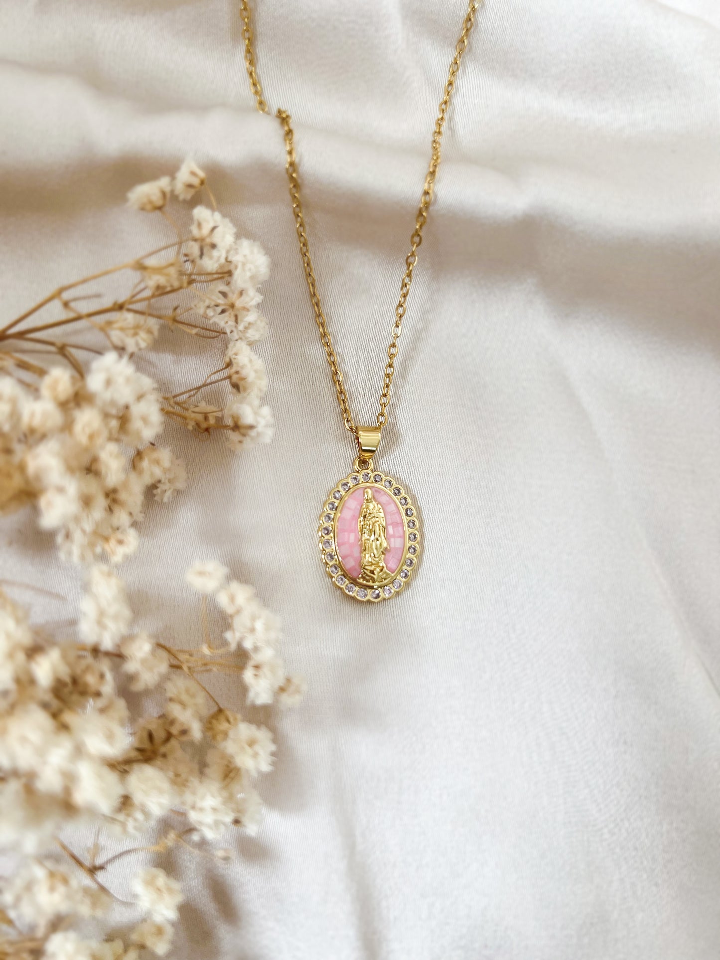 "Mary" Necklace – Rose Pink