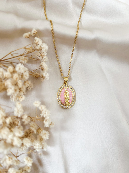 "Mary" Necklace – Rose Pink