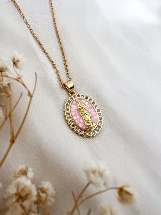 "Mary" Necklace – Rose Pink