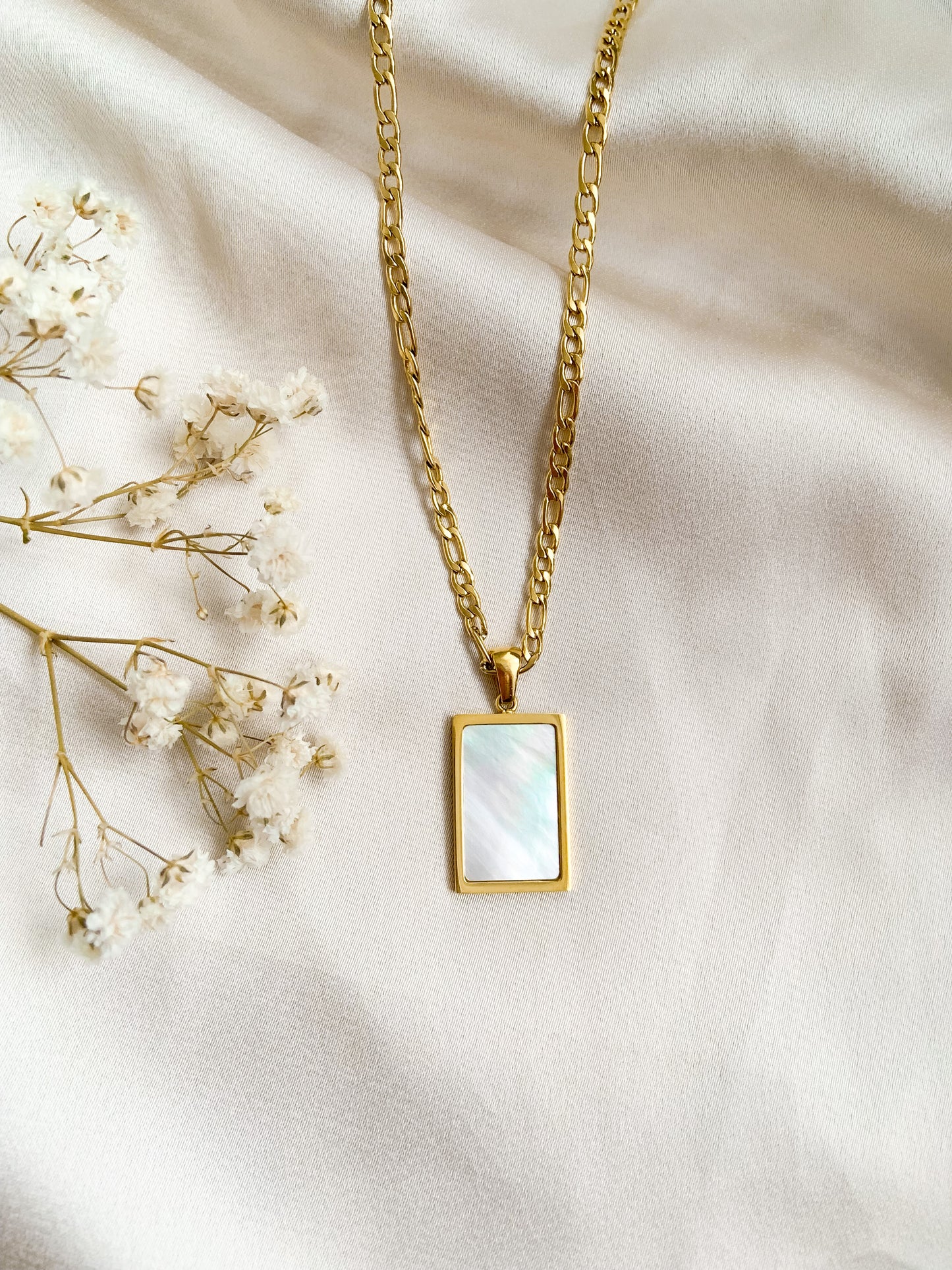 "Aurora" Gold Filled Necklace White