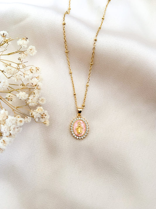 "Mary" Necklace – Rose Pink